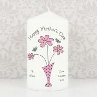 Personalised Flower in Vase Pillar Candle Extra Image 2 Preview